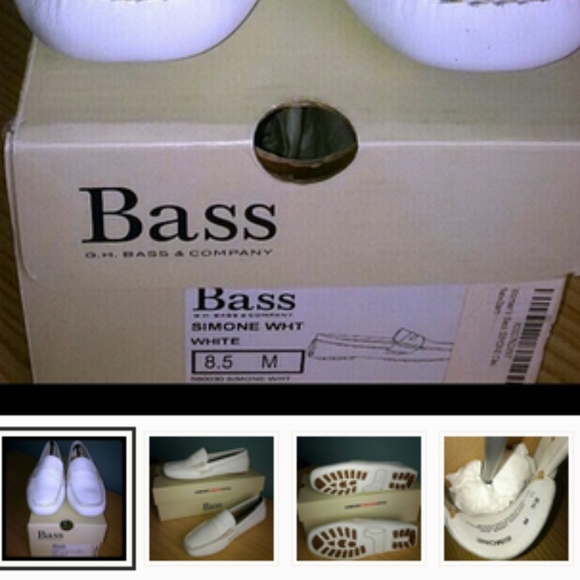 Bass SIMONE Driving Moccasins WHITE 8.5M - Picture 6 of 6